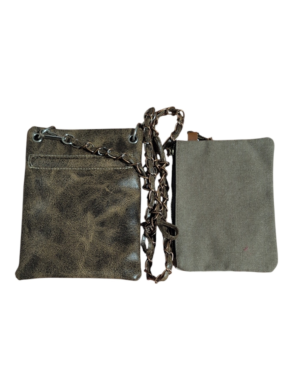 Pretty Simple Canvas Wristlet W/ Western Embroidery Bedazzled Horse Crossbody - Picture 2 of 4